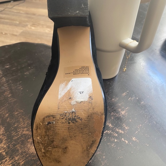 Express Genuine Suede Platform Buckle Boots - Picture 13 of 14